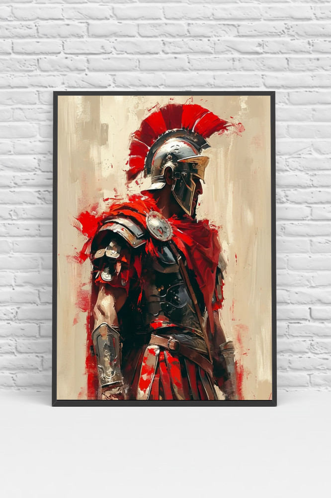 Spartan Roman Warrior Art Poster Print – No Frame