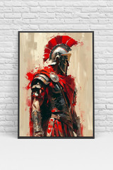 Spartan Roman Warrior Art Poster Print – No Frame