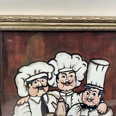 Joy Alldredge Framed Chef Wall Art Kitchen Café Print Restaurant Decor 16 x12.5”