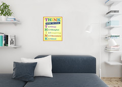 Classroom Think Before You Speak Motivational Educational Poster 16×24
