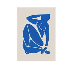 Matisse Art Print Poster, Matisse Cut Outs, Matisse Art, Vintage Art 3 Blue Crem