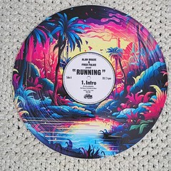 NWT Vibrant Psychedelic Music Themed Record Decor Album Wall Art Set Of 4