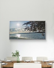 Sea Sunset with Vibrant Leaves | Original Photography Unframed Canvas 8×12 in