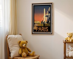 Paris (2) Retro Travel Poster