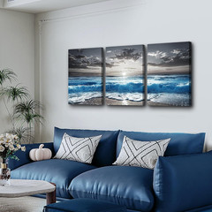 TTHYUEWS Beach Wall Art for Living Room Canvas Wall Decor for Bedroom Office Dec