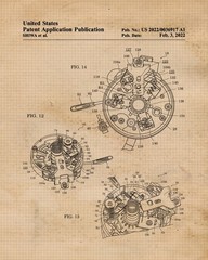 Class Vinyl Record Turntable Patent Prints, 4 (8×10) Art Decor Home Work Office