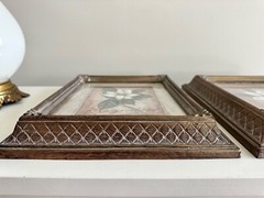Set of 2 Magnolia Floral Print Home Interiors Framed Wall Art Decor 10 x 12.5″
