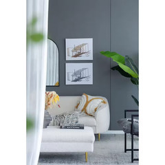 Framed 15.7 In. X 19.7 In. (Set of 2) Large Rectangular Diptych Wall Printed Art