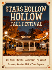 Gilmore Girls Stars Hollow Festival Wall Collage Promo Style Poster