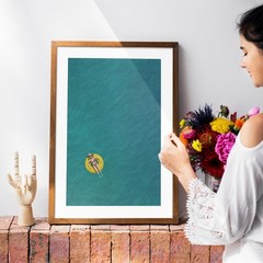 Retro Pool Float Poster Coastal Bathroom Wall Art Turquoise Water Summer Print