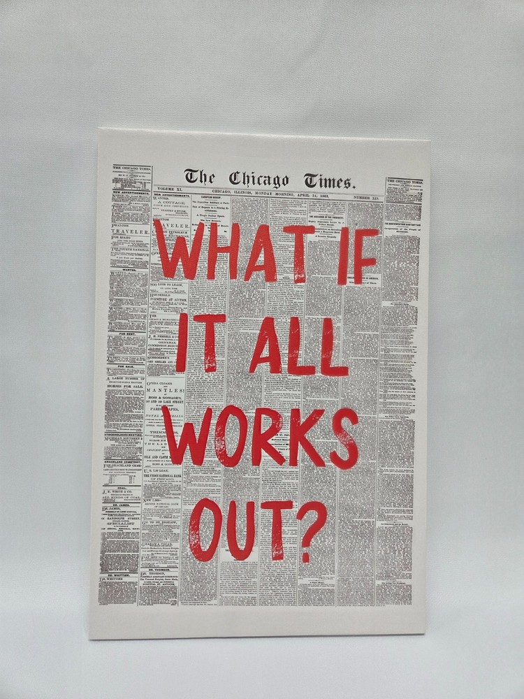 Stretched Canvas Wall Decoration Quote Newspaper Motivational Decor 12×18