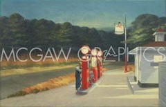Gas 1940, Edward Hopper, Wall Decor Art Print 11″ x 14″ 536
