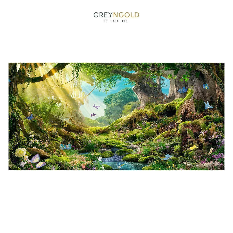 Best Natural View Forest Landscape Wall Art Print pick size A4/A3/A2/90x60cm