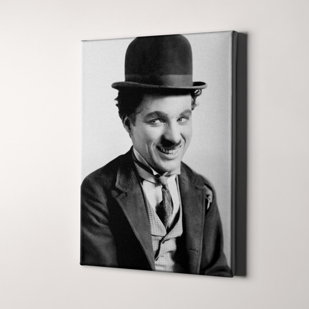 Charlie Chaplin 1920s TV and Movies 1900s Canvas Wall Art Print