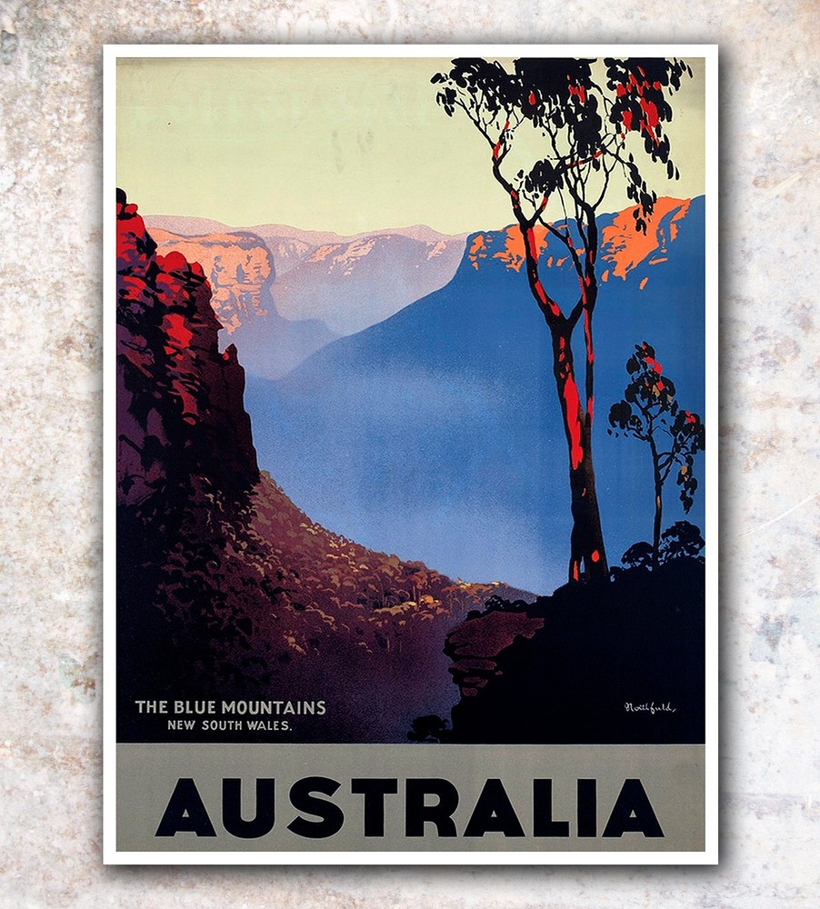 Australia Vintage Travel Poster Art Print 12×16″ Rare Hot New A94