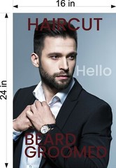 Salon 11 Photo-Realistic Paper Poster Matte Non-Laminate Haircut Groom Vertical