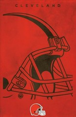 Cleveland Browns NFL Football Drip Helmet Wall Vinyl Poster Print Removable