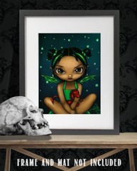 Strangeling Green Dragonling – 11×14 Unframed Art Print Poster – Decor and Gift