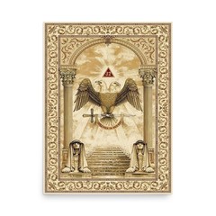 Scottish Rite 32 Degree Masonic Print Eagle Freemasonry, Museum Grade Print.