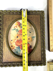 Vintage Lot of 3 Pictures Floral Prints Gold Framed Cottage Farmhouse