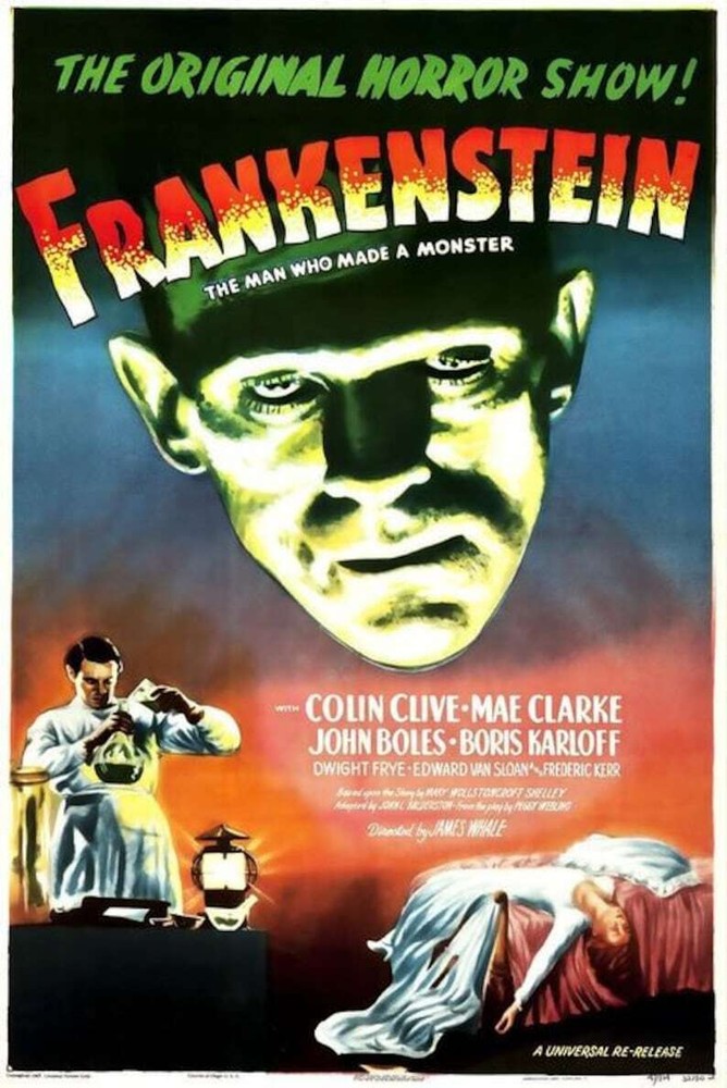 Sci Fi Horror Frankenstein Movie Poster Print 17 X 12 Reproduction