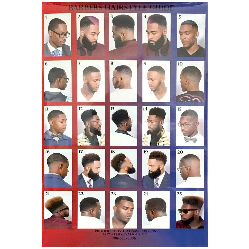 BARBER SALON BEAUTY SPA 24″X36″ HAIR STYLE SHORT CUT DESIGN POSTER ADULT MEN