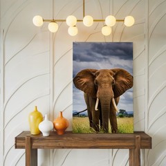 Majestic African Elephant Stands Prominently In Wall Art Canvas Print Home Decor