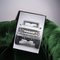 Vintage Ford Bronco Print, Classic Car Poster for Man Cave, Retro Vintage Car