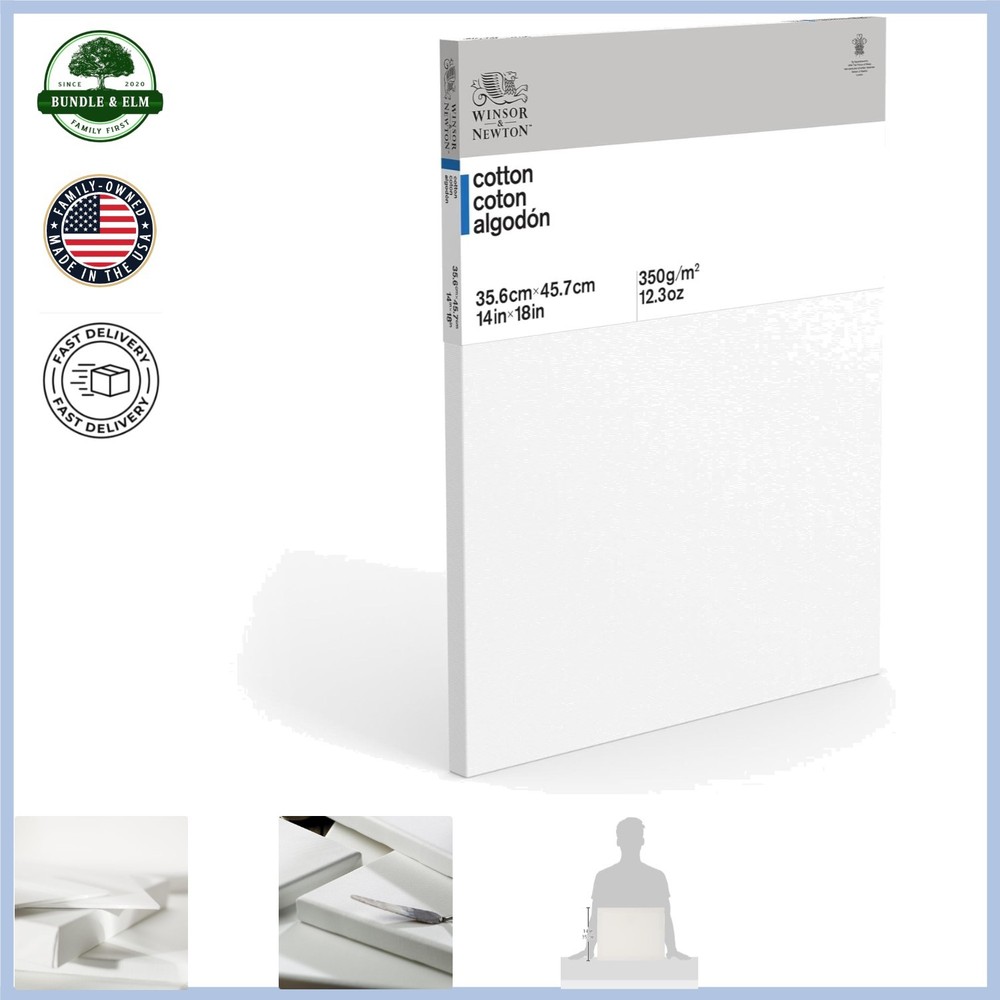 Hand-Stretched 14×18 Canvas, Ideal for Oil and Acrylic Paint Applications