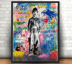 Charlie Graffiti Canvas Wrap Wall Decor PosterWall Art Print Alec Monopoly