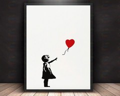 Banksy – Girl With Balloon Art Print, Mounted Canvas, Framed, Acrylic