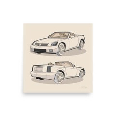 2006 XLR 12 in. X 12 in. Poster For Cadillac Enthusiasts