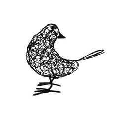 Bird 🐦 made of Intertwined Black Wired Home Or Office Decor 8×9″ Bird Lovers