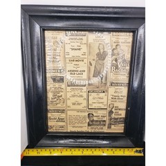 Vintage 1950s Oklahoma Newspaper Collage Display – Drive-In & Cinema Memorabilia