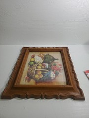 Vintage 1981 Homco Wall Art Ken Forrest «Fresh From The Farm» 13×11 In Farmhouse