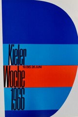 Sailing Week Kiel Germany 1966 Original Vintage Wall Art Home – POSTER 20×30