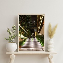 Seattle Wall Art Urban Landscape Photo Night View Lit Stairs Canvas