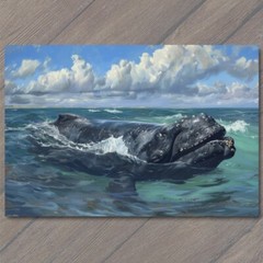 Art Print Right Whale Art Ocean Fish Endangered Species North Atlantic Beautiful