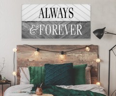 Always and Forever – Large Canvas (Not Printed on Wood) – Stretched – Headboard