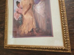 Stylish Black Family Theme Golden Brown Framed Home Interior Picture 26×20
