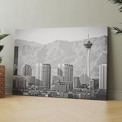 Las Vegas Downtown USA City Nevada Black and White Canvas Wall Art Print