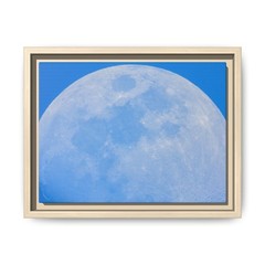 Blue Moon Photo Matte Canvas Framed | Moon Wall Art