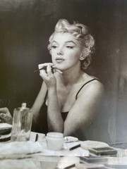 Marilyn Monroe Licensed Reprint Poster 16×20 Black and White Makeup Vanity