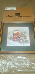 Home Interior Santa Claus And Donkey With Gifts Signed Peggy Abrams