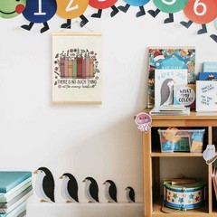 Bookish Reading Nook Corner Poster Hanger Frame, Books Floral Flowers Hanging…