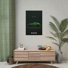Porsche 911 GT3 RS Poster – Green Track Supercar Wall Art Print, Racing Decor
