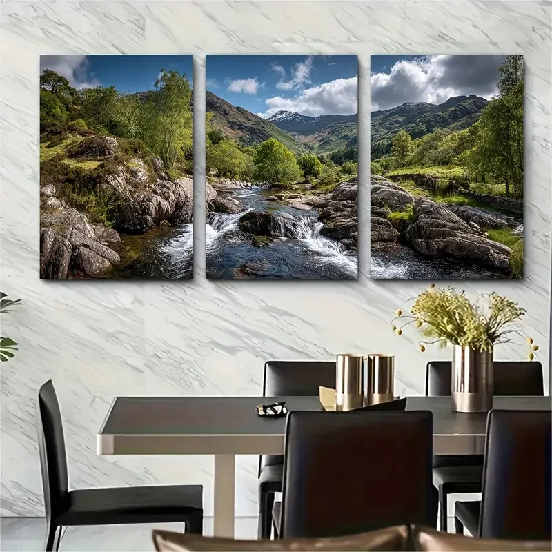 3pcs Beddgelert Snowdonia Travel Poster Perfect Wall Art Canvas Unframed/Framed