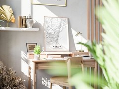 Aarhus City Map Denmark Map White Modern Decor Minimalist Travel Art