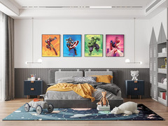 Superhero Wall Decor Poster Prints – Set of 4 (8 Inch X 10 Inch) – Superhero Roo