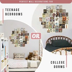 M.C.S. WALL COLLAGE KIT SET OF 50 AESTHETIC PICTURES POSTERS FOR TEEN GIRLS ROOM
